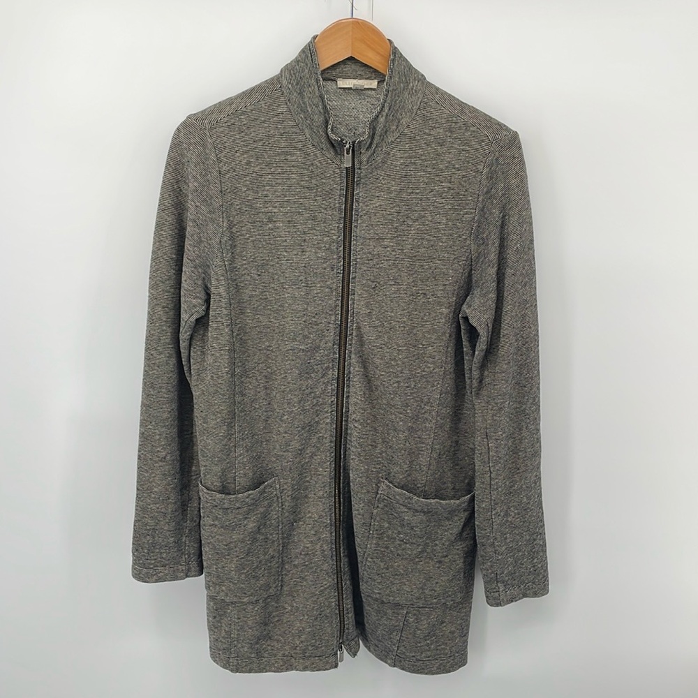 Eileen Fisher Hemp Organic Cotton Zip Up Jacket S A17